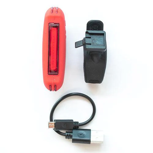 LUZ DE SEGURIDAD FLASH ROJA USB RECARGABLE