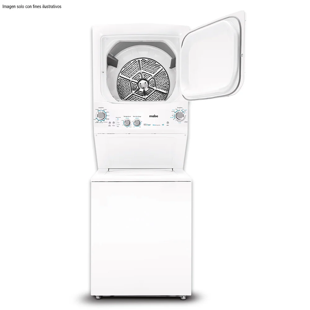 Centro de lavado eléctrico 24 KG MCL2440ESBB0 color blanco 8 programas automáticos 4 niveles de agua 5 niveles de temperatura función eco selección de etapa canasta de acero inoxidable seguro en tapa - Image 2