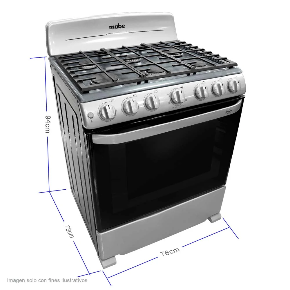 Estufa a gas 30" CEM7641BSIS2 Mabe color gris - Image 3