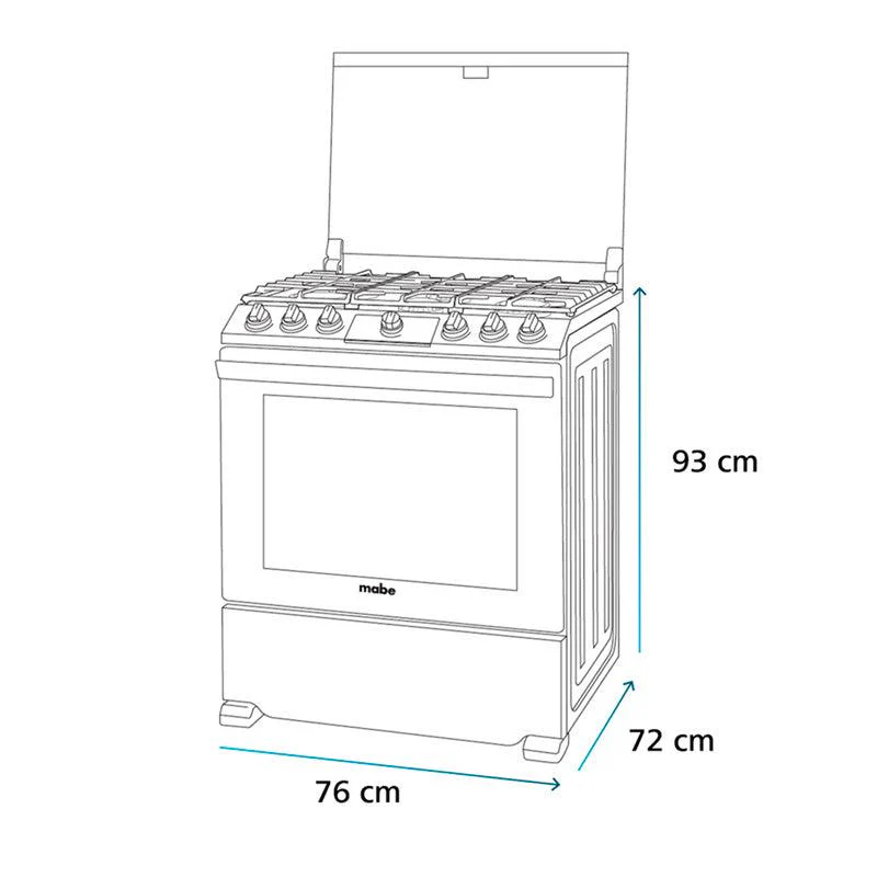 Estufa MABE de 30" a gas EMH7613DTSS0 - Image 7