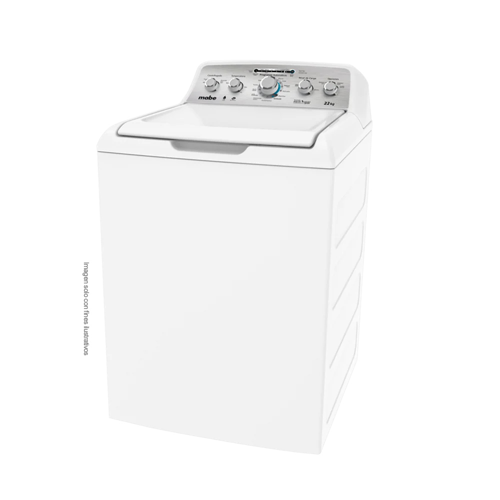 Lavadora 22kg LMA72215CBAB0 Mabe carga superior tina de acero inoxidable, Tecnología Aqua Saber Green