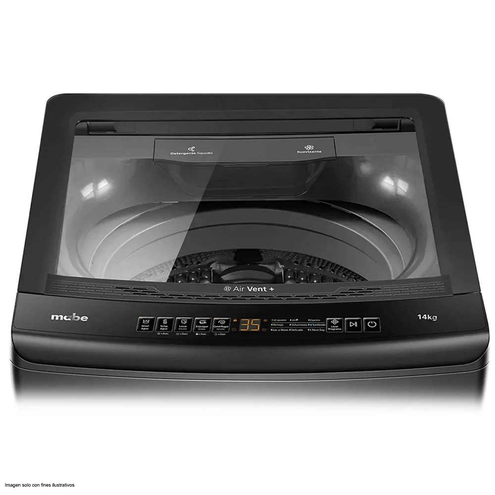 Lavadora automática 14Kg LMA4120WDGAB0 Mabe 9 ciclos panel digital - Image 4