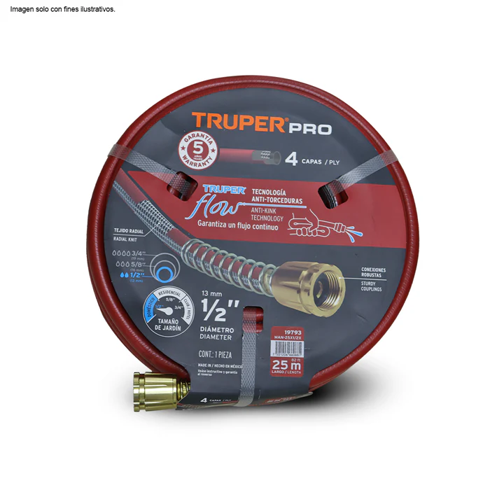 Manguera super reforzada 1/2" x 85 pies Truper. - Image 3