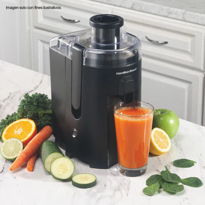 Máquina exprimidora compacta Hamilton Beach, HB67500 extractor centrífugo de 2.4 pulgadas.