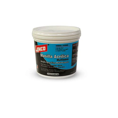 Masilla acrílica 1/4 Lanco blanco liso acabado reparación