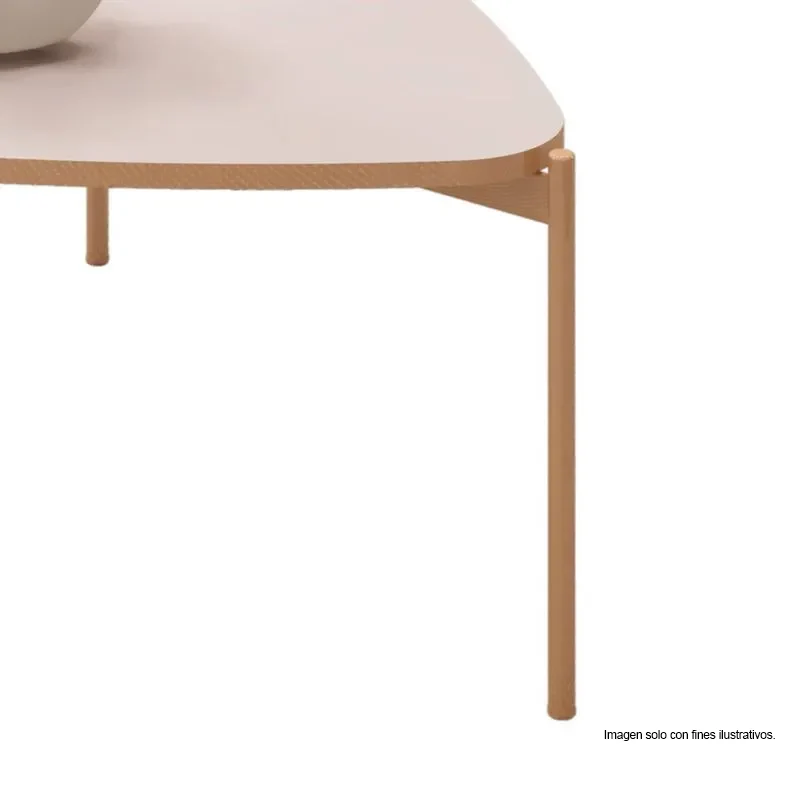 Mesa de centro ISSA Off White 34493.174 color blanco roto, dorado. MDF - Image 2