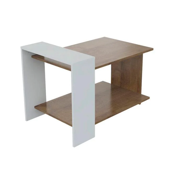Mesa de centro MCS15106, ideal para espacios pequeños, color amaretto y blanco. - Image 2