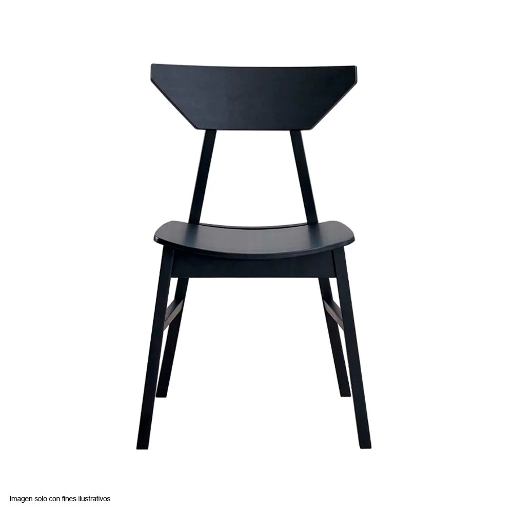 Mesa de comedor 4 puestos + silla Briar color negro - Image 2