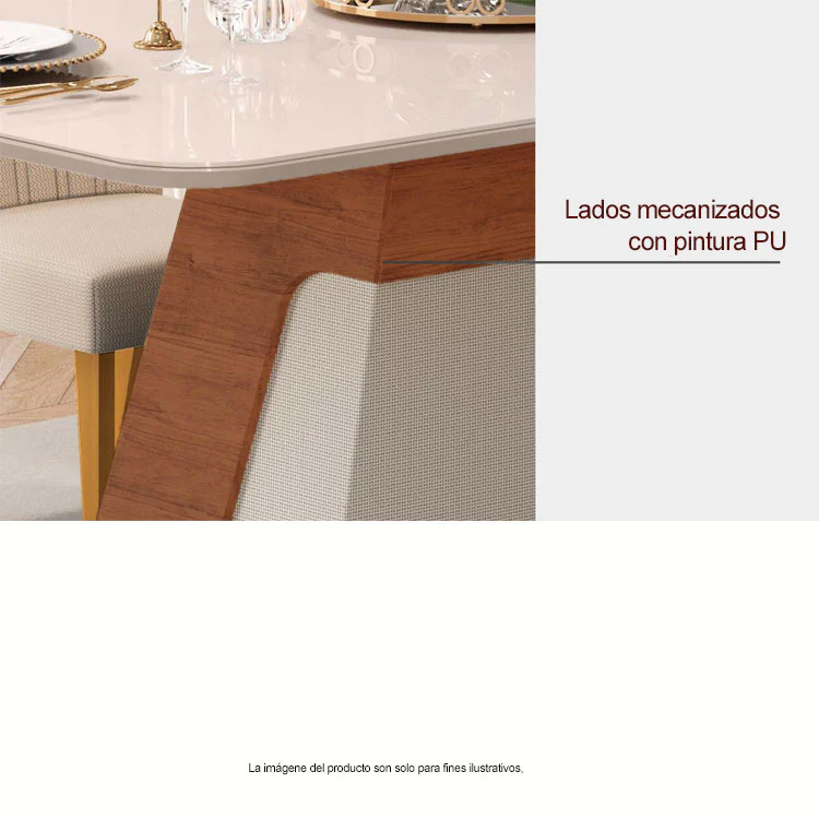 Mesa de comedor Dala 950 Freijo/Off White 24592.222 - Image 3