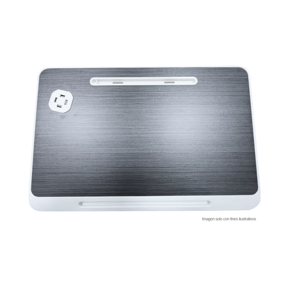 Mesa plegable MF1 para laptop con puerto USB, color negro - Image 5