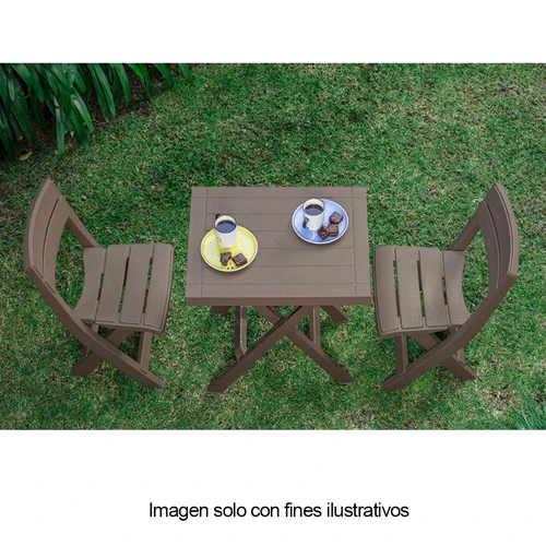 Mesa rectangular plegable + 2 sillas plegables Mocca 13010-XP. - Image 4