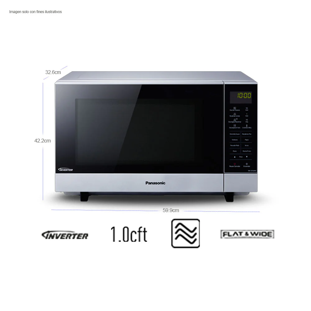 Microondas convencional 1.0pc NN-SF564MRPH Panasonic color gris - Image 4