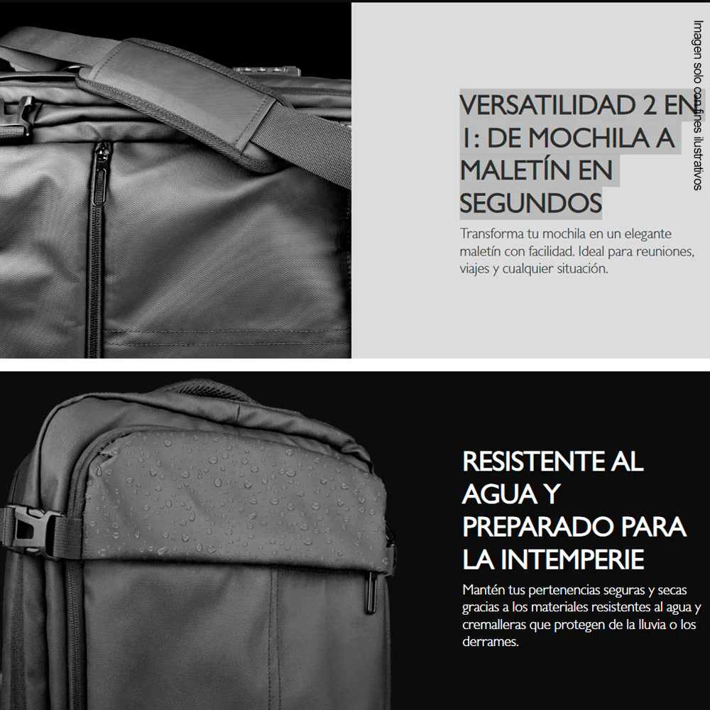 Mochila de viaje para laptop 17” 2en 1 Nomad KNB-950 Klip, con puerto de carga USB - Image 3