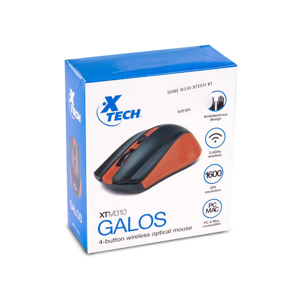 Mouse inalámbrico XTM-310RD Color rojo XTech - Image 3