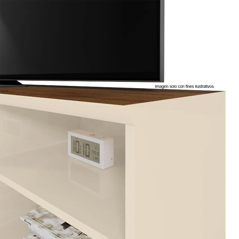 Mueble para TV Bancada Campinas soporta 75" color off white/almendra - Image 4