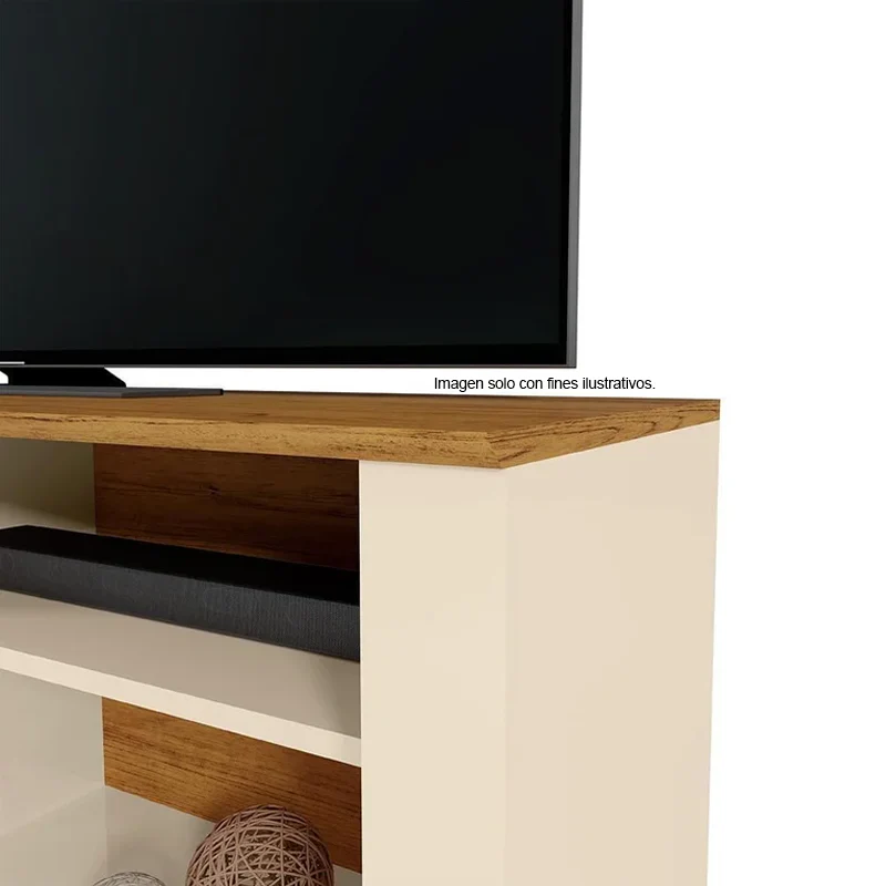 Mueble para TV Bancada Ilheus soporta 55" color off white/canela - Image 4