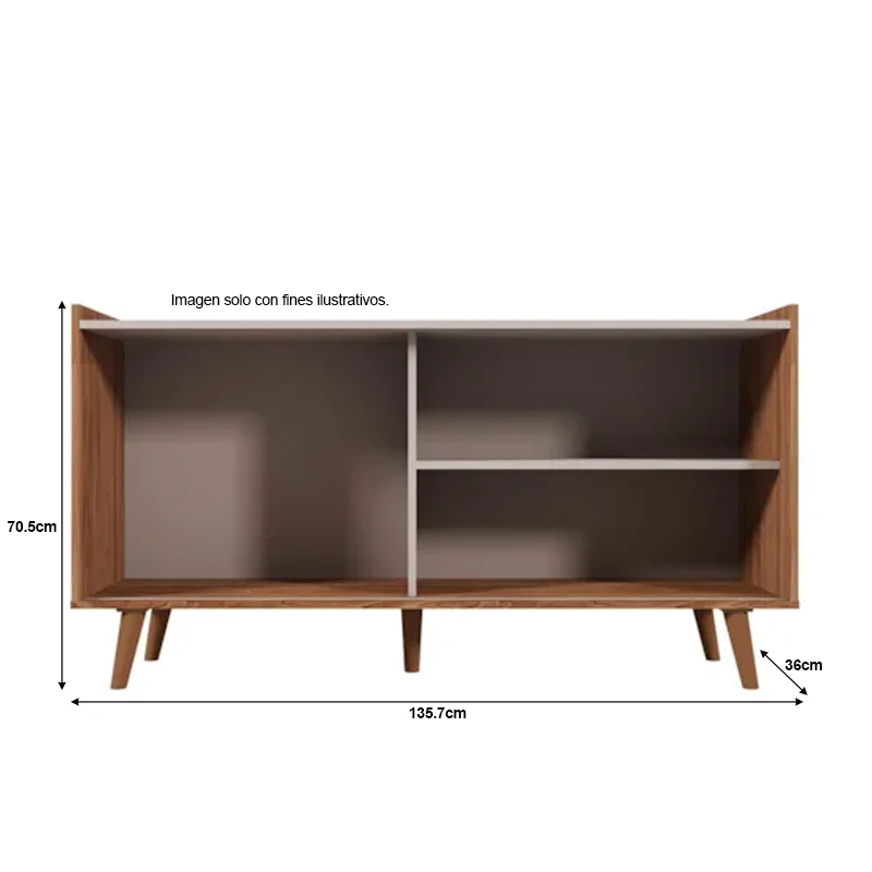 Mueble para TV Bancada New Austin soporta 55" color gris mate/canela - Image 3