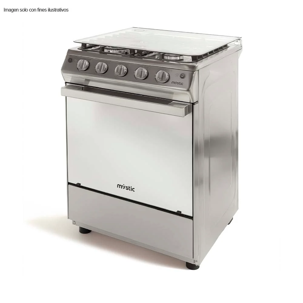 Estufa a gas de 24" Modelo Esmeralda MY-ST4QZ936-PHEL-SS Mystic 4 quemadores