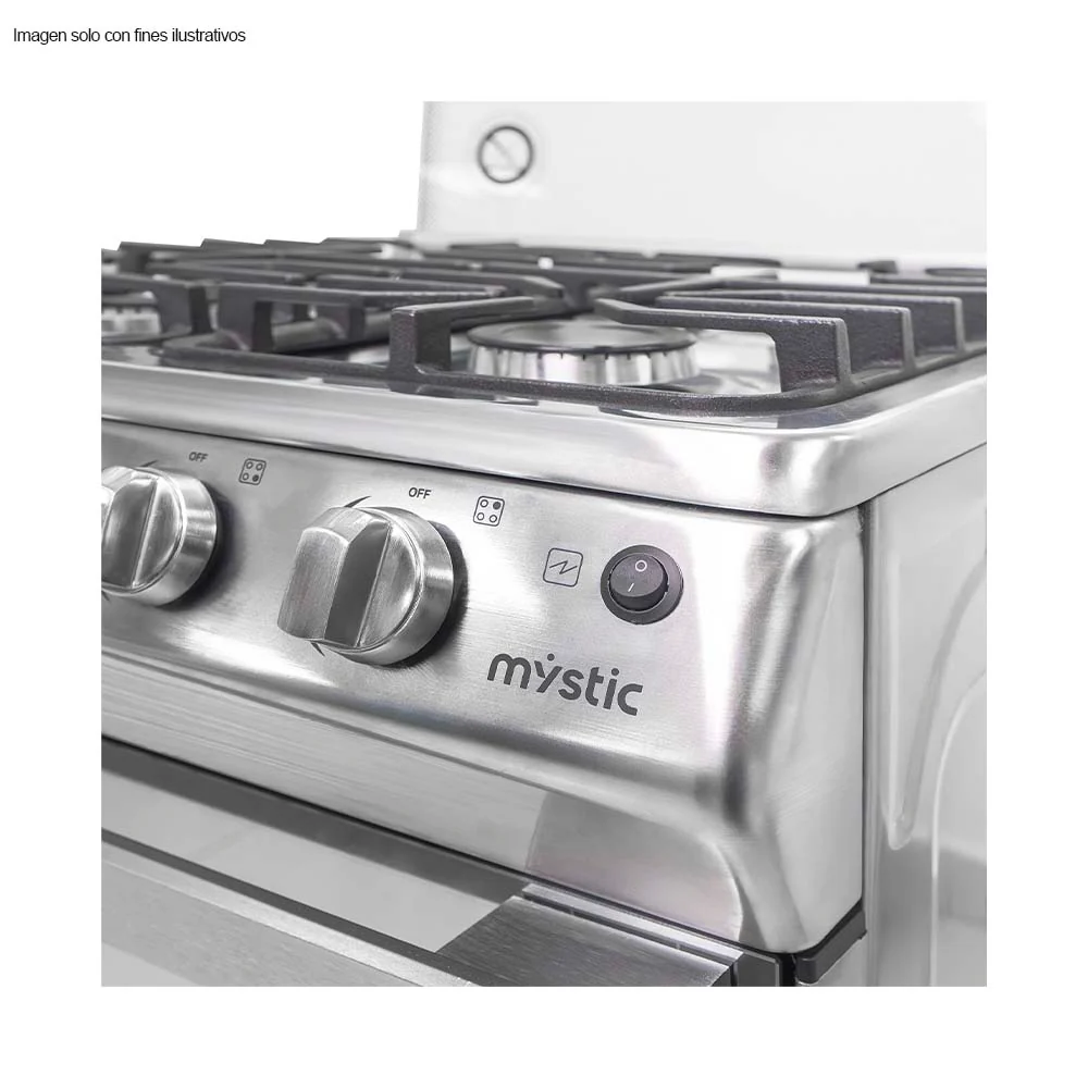 Estufa a gas de 24" Modelo Esmeralda MY-ST4QZ936-PHEL-SS Mystic 4 quemadores - Image 4