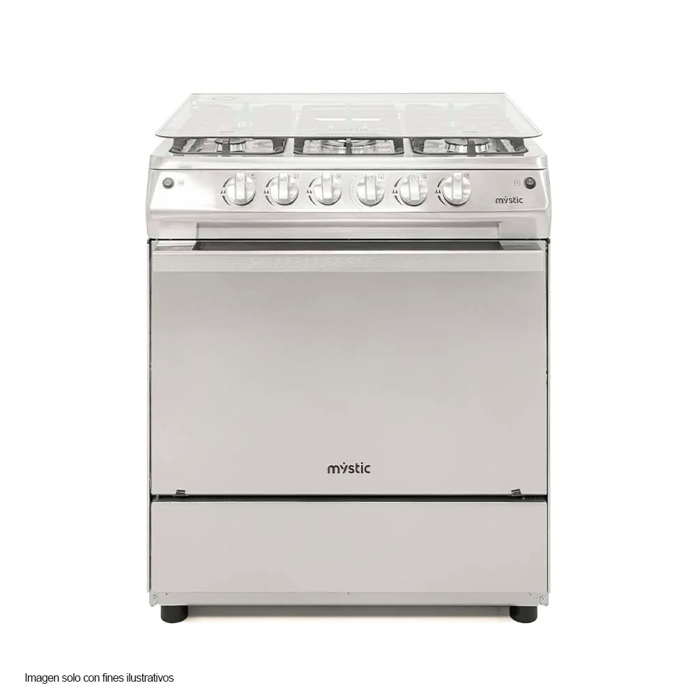 Estufa a gas de 30" MY-ST5QZ850-PHEL-SS Esmeralda Mystic 5 quemadores encendido eléctrico