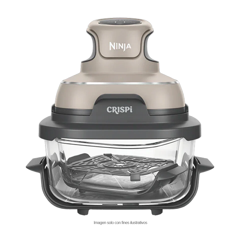 Freidora de aire Crispi FN101ST Ninja, sistema de cocción portátil de vidrio