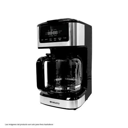 Cafetera 12 tazas NCM-1519DGDL Nisato color negro con acero pantalla táctil y con filtro. - Image 4