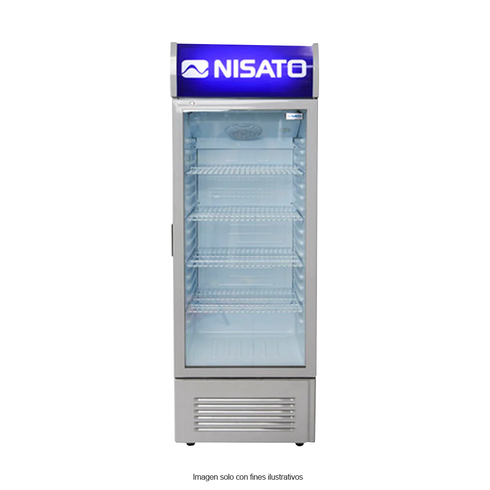 Enfriador comercial 12pc, NRE-12SDGX Nisato, iluminación interior.