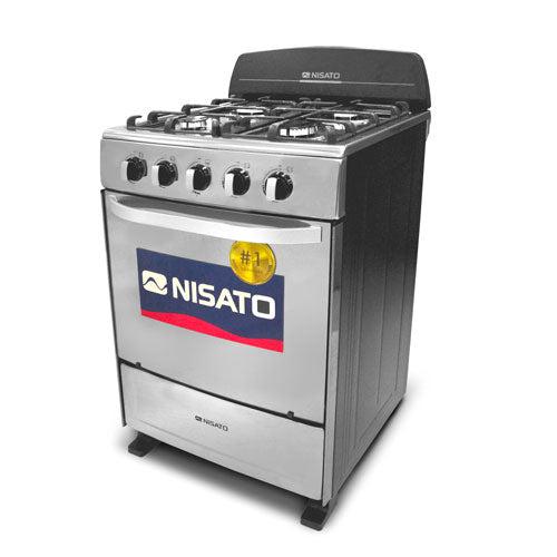Estufa a gas de 24" NE-2464RMS 4 quemadores, mesa de acero inox. - Image 2