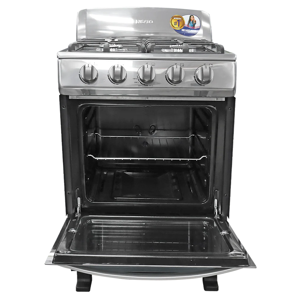 Estufa a gas de 24" NE-2464RMS 4 quemadores, mesa de acero inox. - Image 3
