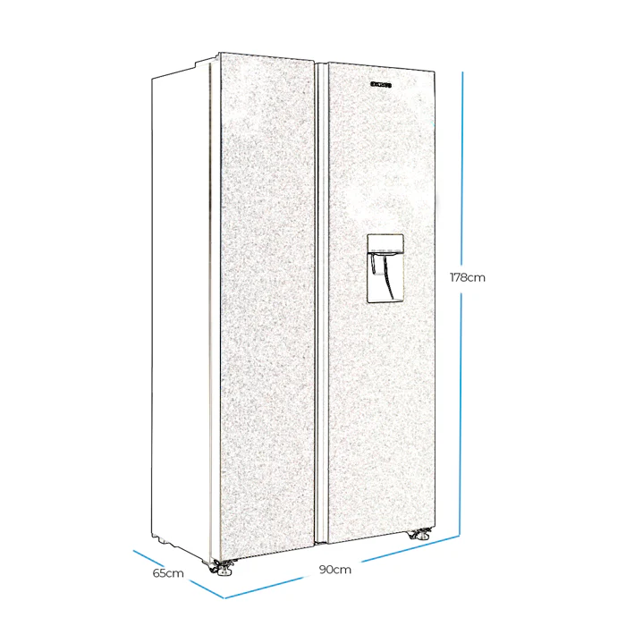 Refrigeradora Nisato Side By Side 18.3 pc 518L Inverter, NRF-777INVSWDMH - Image 3