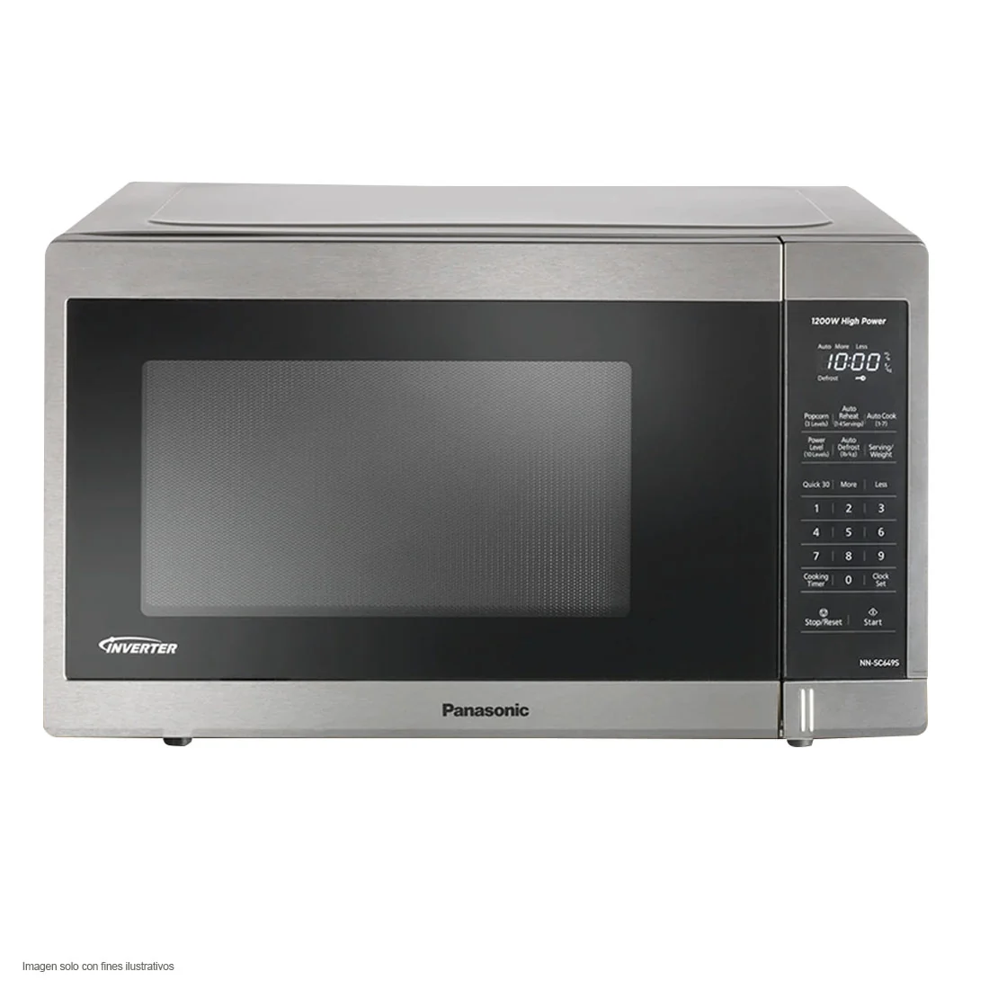 Microondas 1.3pc NN-SC649SRFH Panasonic Inverter 10 niveles de potencia 1200W