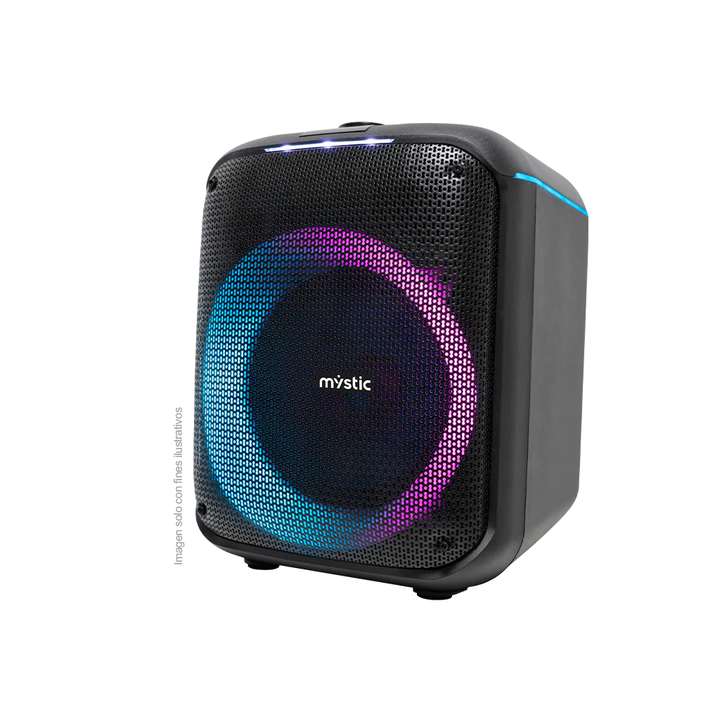 Bocina parlante MY-PS94T-LABR Mystic, Out mini two, audio con hasta 4 horas de reproducción, luz LED, Micrófono con cable, bluetooth TWS, Radio FM. - Image 2