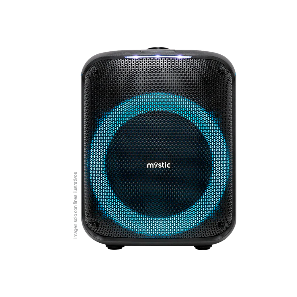 Bocina parlante MY-PS94T-LABR Mystic, Out mini two, audio con hasta 4 horas de reproducción, luz LED, Micrófono con cable, bluetooth TWS, Radio FM. - Image 3