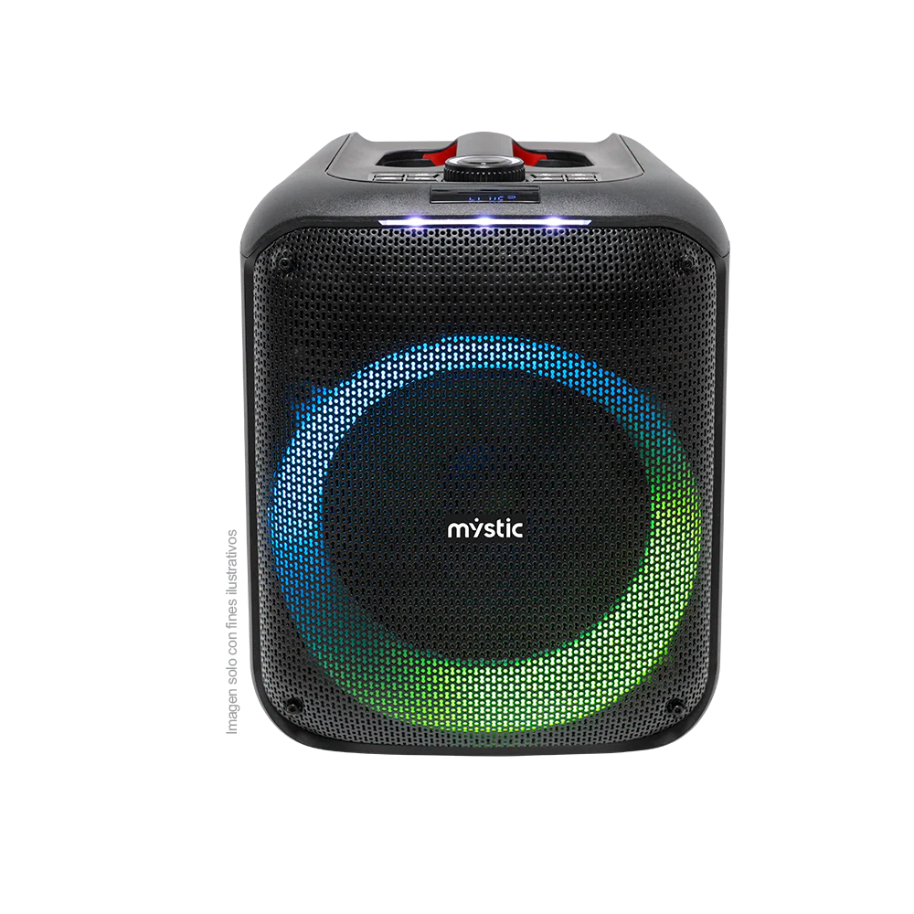 Bocina parlante MY-PS94T-LABR Mystic, Out mini two, audio con hasta 4 horas de reproducción, luz LED, Micrófono con cable, bluetooth TWS, Radio FM. - Image 4