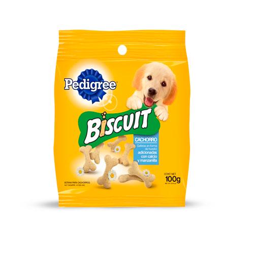 PEDIGREE PUPPY MINI BISCUIT 100 GR. DELICIOSA GALLETA ENRIQUECIDA CON CALCIO QUE AY