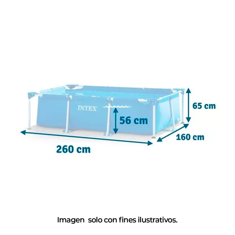 Piscina rectangular con marco de metal 28271 Intex - Image 2