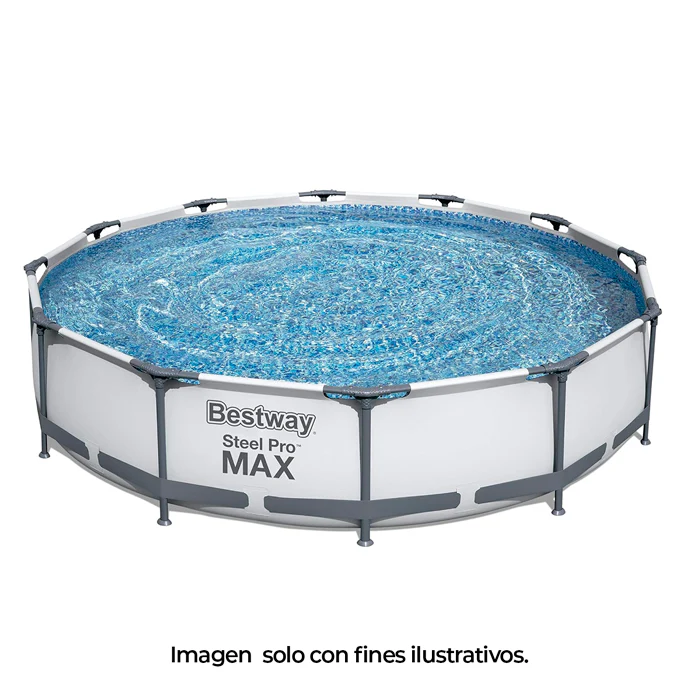 Piscina con marco de metal 56417 BESTWAY incluye bomba y filtro 12 pies x 30cm - Image 2