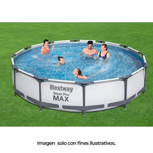 Piscina con marco de metal 56417 BESTWAY incluye bomba y filtro 12 pies x 30cm - Image 3