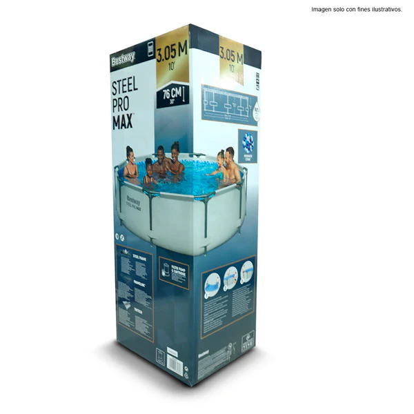 Piscina 56407 Steel Pro Max Bestway 10 metros x 30" incluye bomba y filtro - Image 4