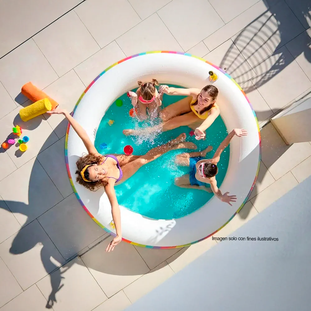 Piscina redonda inflable 54443 color arcoíris 2.06 metros x 51cm Bestway - Image 4