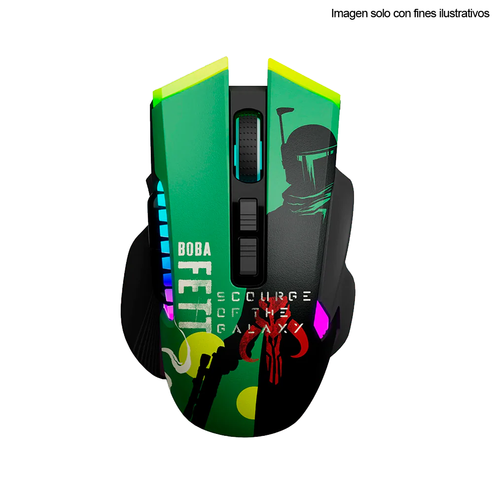 Mouse Gaming inalámbrico Boba Fett de Star Wars RGB, ID011PGL24 (PMO-S205BF) - Image 2