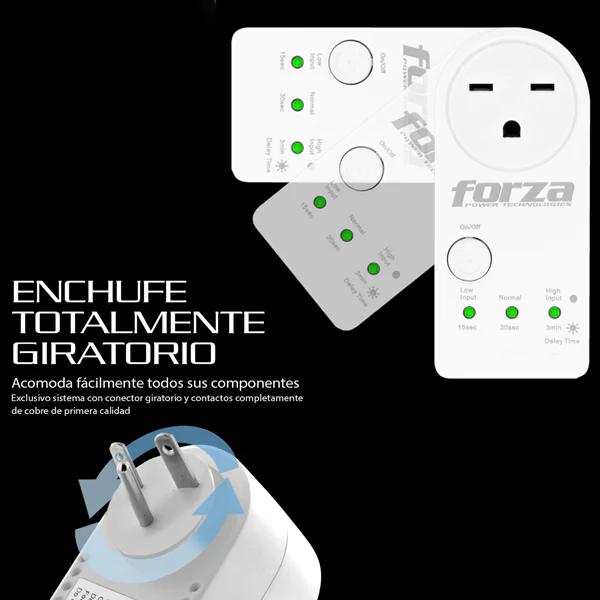 Protector de voltaje FVP-3302B Forza 3300W 220V - Image 2