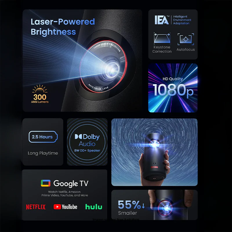 Proyector Nebula Capsule 3. Google TV, Hey Google. Con una pantalla de hasta 120" - Image 6
