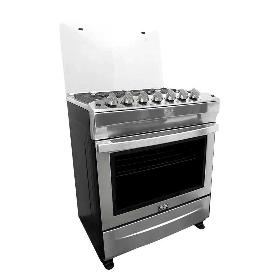 Estufa a gas de 30" RCCR7607 RCA 6 quemadores mesa de acero inoxidable