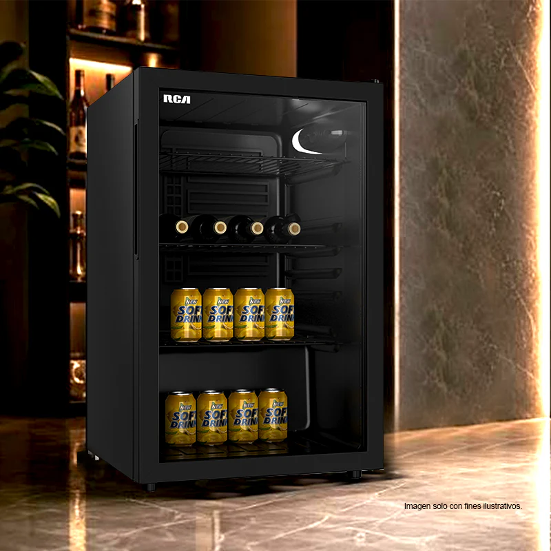 Refrigeradora Minibar 3.3pc, RCBC90 RCA, puerta de vidrio templado. - Image 3