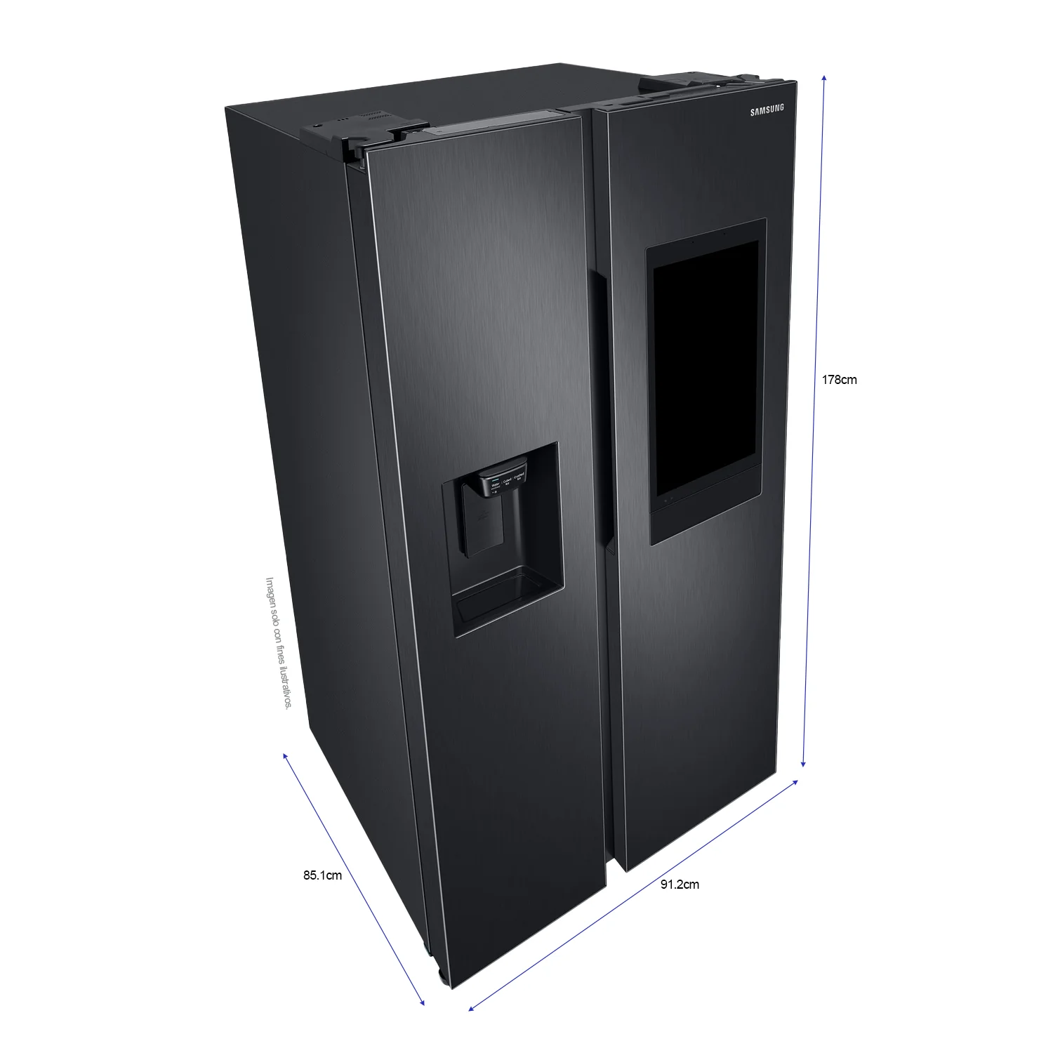 Refrigeradora 27pc, Side by Side  RS27T5561B1/AP, Samsung,  silver  family hub fam - Image 5