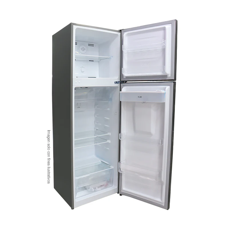 Refrigeradora 8.6pc NRF-288SWDHM Nisato, Top Mount color gris, bandeja de vidrio templado - Image 3