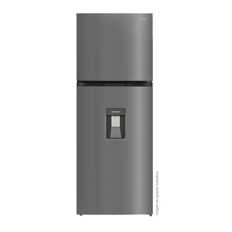 Refrigeradora 11.9 pc RF-1380SD Top Mount, Sankey, con dispensador de agua, estantería de vidrio templado.