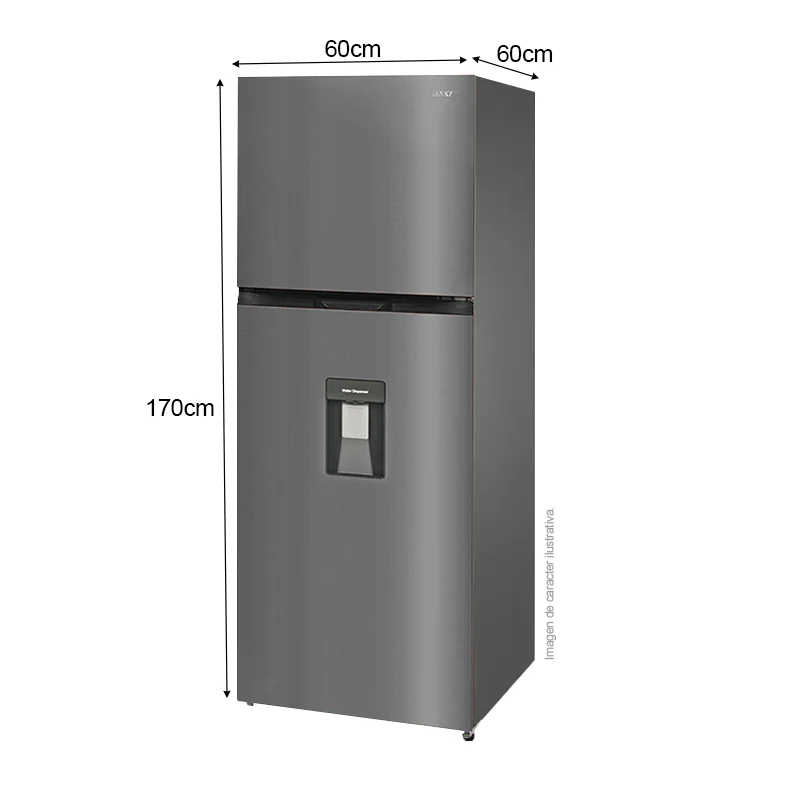 Refrigeradora 11.9 pc RF-1380SD Top Mount, Sankey, con dispensador de agua, estantería de vidrio templado. - Image 3