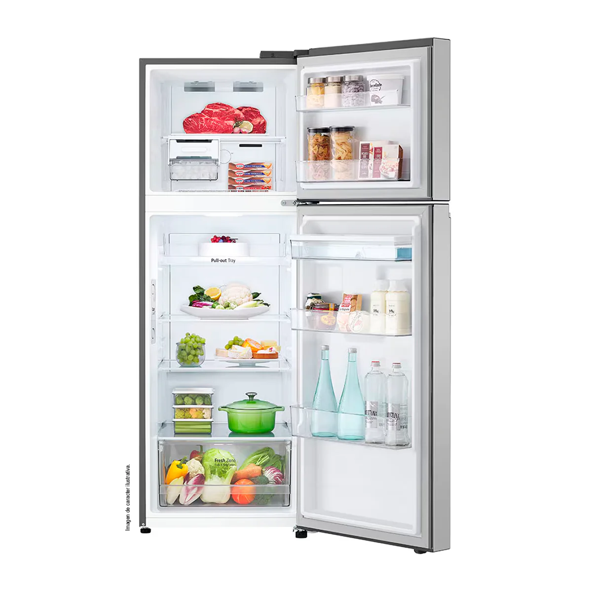 Refrigeradora 11pc, VT34WPP, LG color gris, con dispensador de agua, Linear Coolong Smart Diagnosis. - Image 2